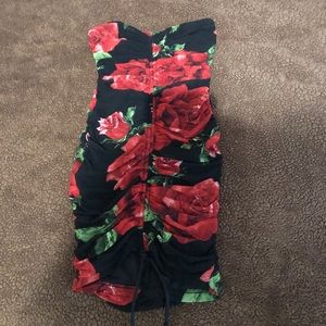 Flower offshoulders dress
